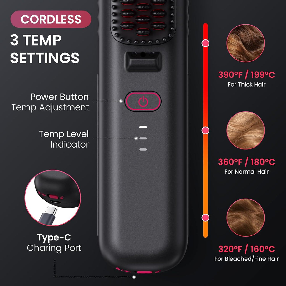 Silky Smooth Cordless Straightener Brush 1